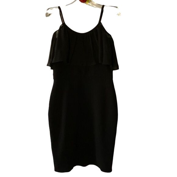 AS U WISH Off Shoulder Ruffled Black Dress - Picture 4 of 10